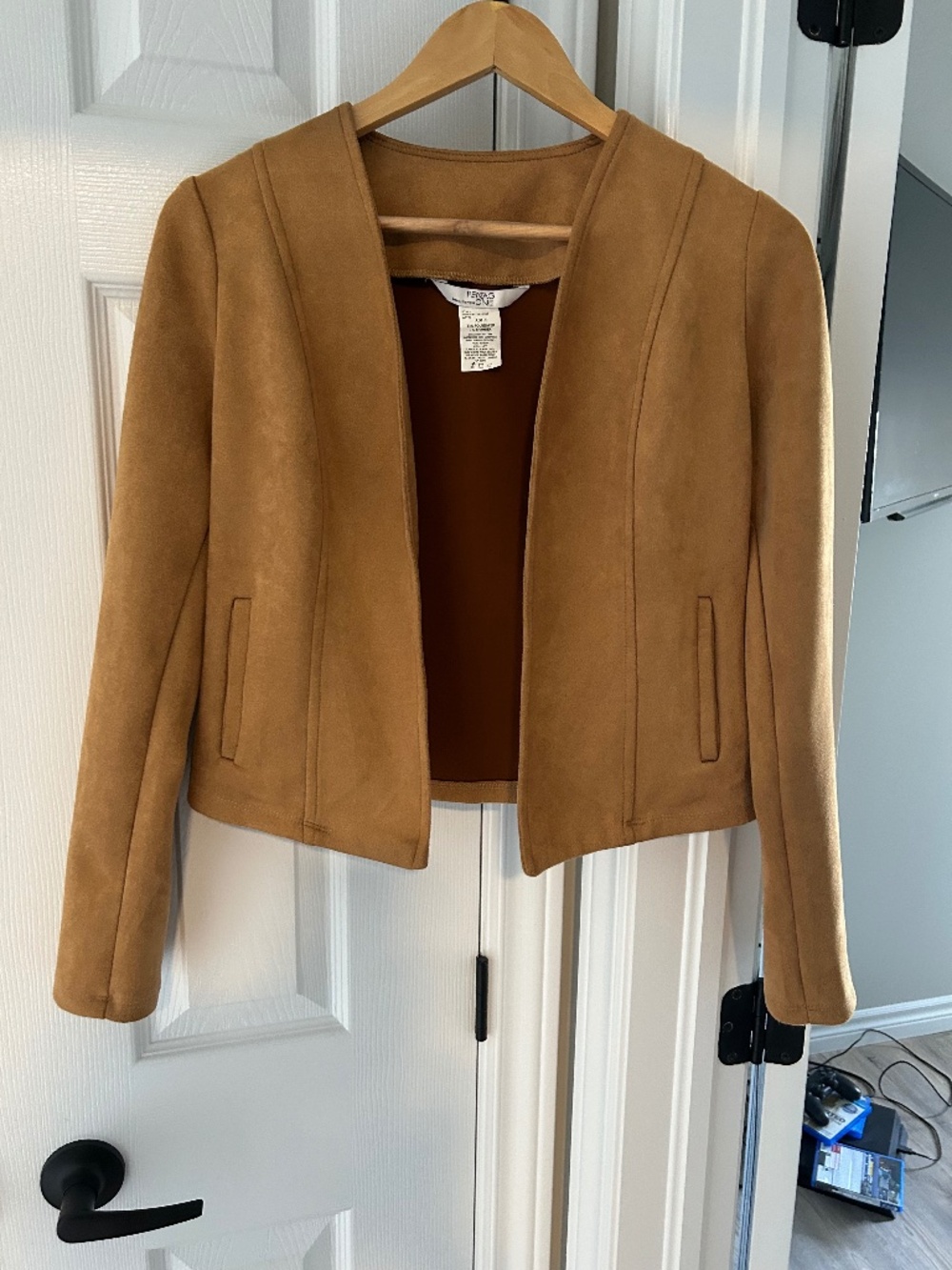 Faux Suede Blazer